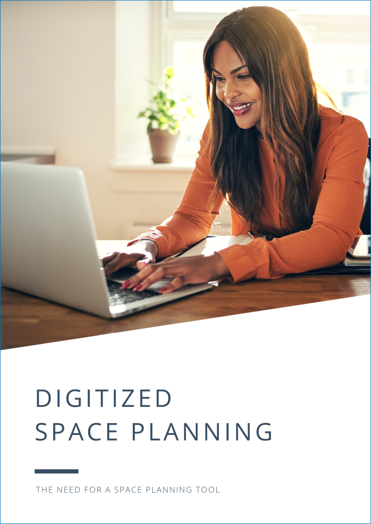 Image showing a feamle business leader using digitized space planning tool by db spazio. 